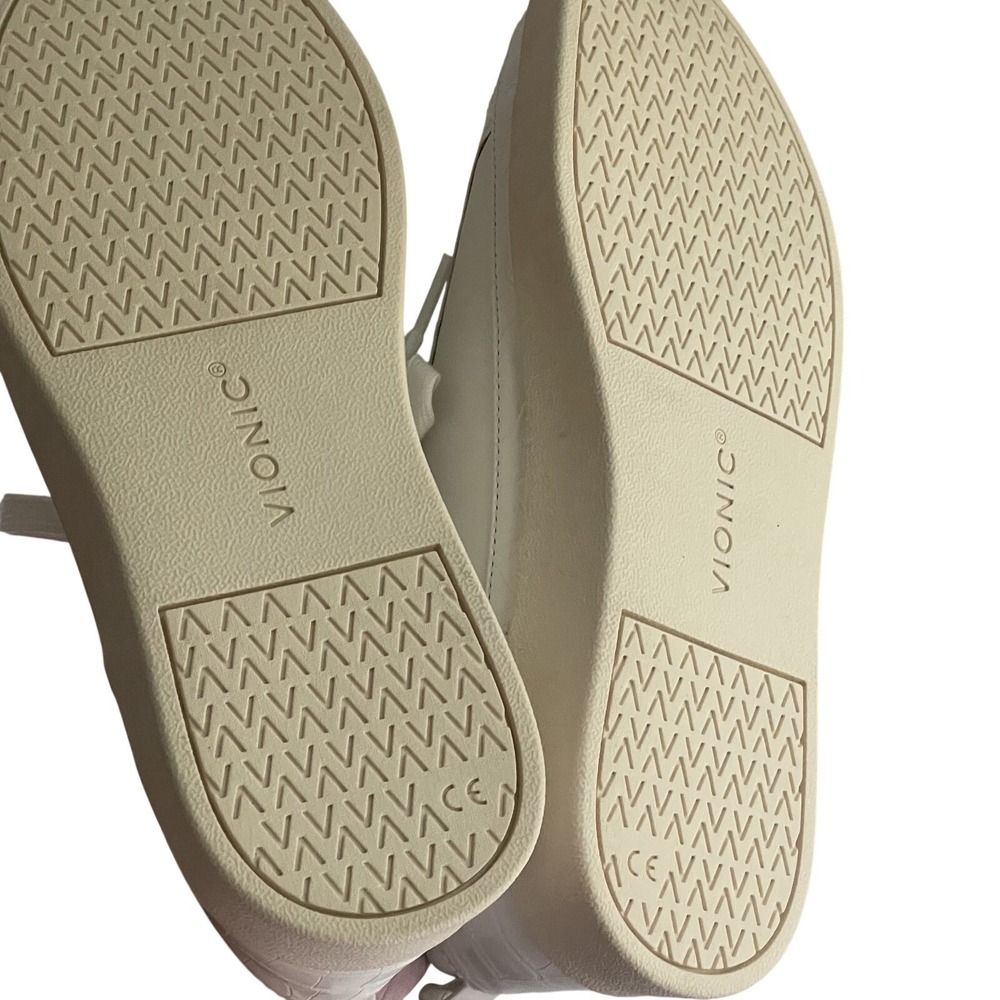 Vionic Winny White Croc Embossed Lace Up Sneakers Wide 9 - Picture 10 of 10